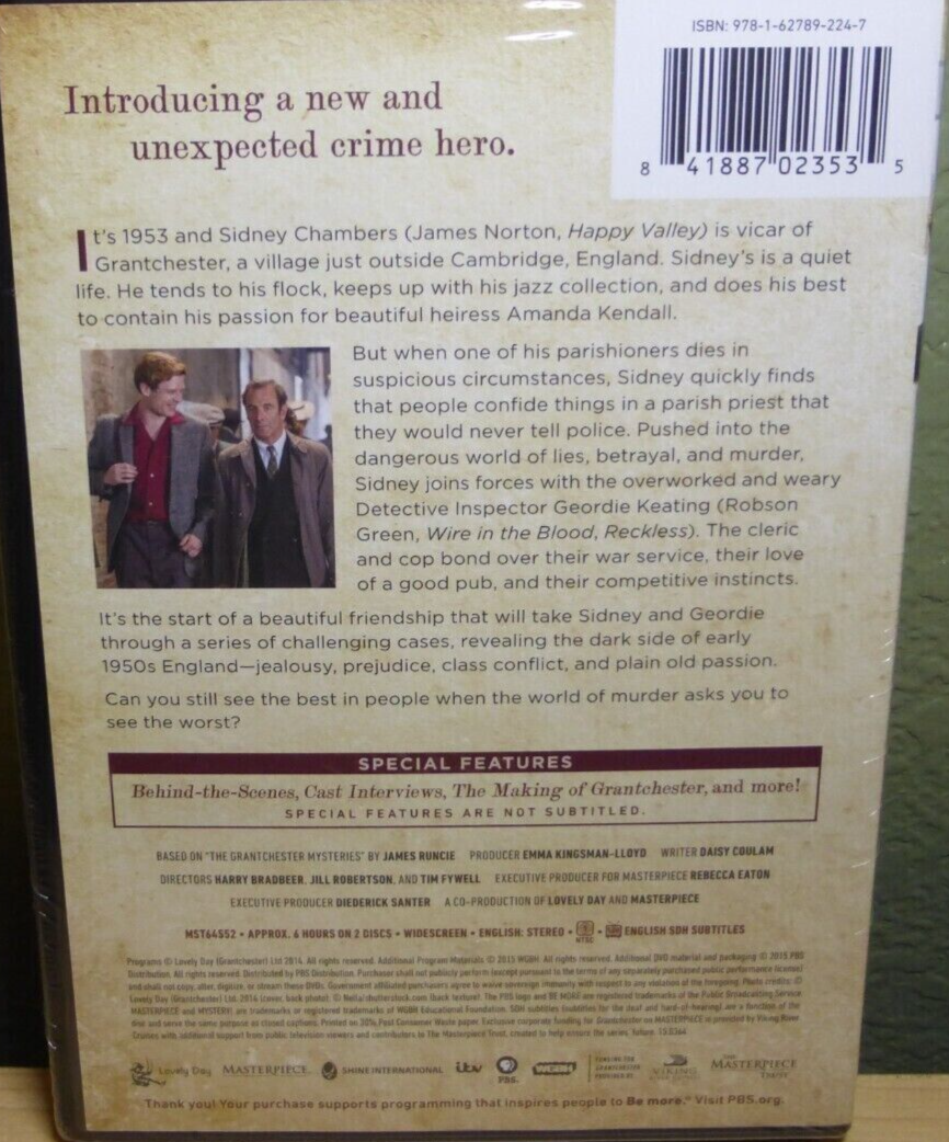 Grantchester TV Series Complete Seasons 1 2 3 4 5 6 7 8 9 DVD NEW
