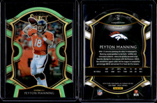 Peyton Manning Select 2020 Neon Green Concourse Die Cut Prizm #31 Broncos