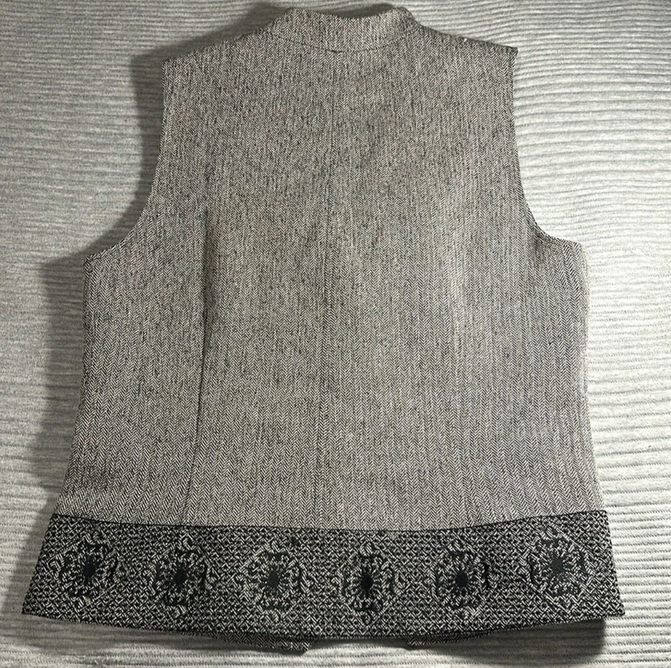 Chaleco Coldwater Creek para mujer S espiga con cuentas botón delantero Foto 2 de 4