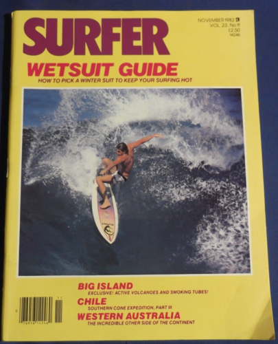 SURFER  MAGAZINE-NOV 1982-SHAUN TOMSON-HAWAII-WEST AUSTRALIA-CHILE-VINTAGE - Picture 1 of 6