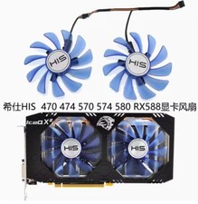 New Hisilicon HIS RX 470 480 570 580 590 IceQX2 OC graphics card cooling fan