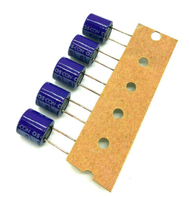 5 x Sanyo Oscon 100uF / 20V Audio Grade - Audio Quality - NEW