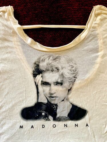 MADONNA FIRST ALBUM NEW WITH TAGS BOY TOY MATERIAL GIRL SHREDDER CROP TOP SHIRT - Picture 1 of 7