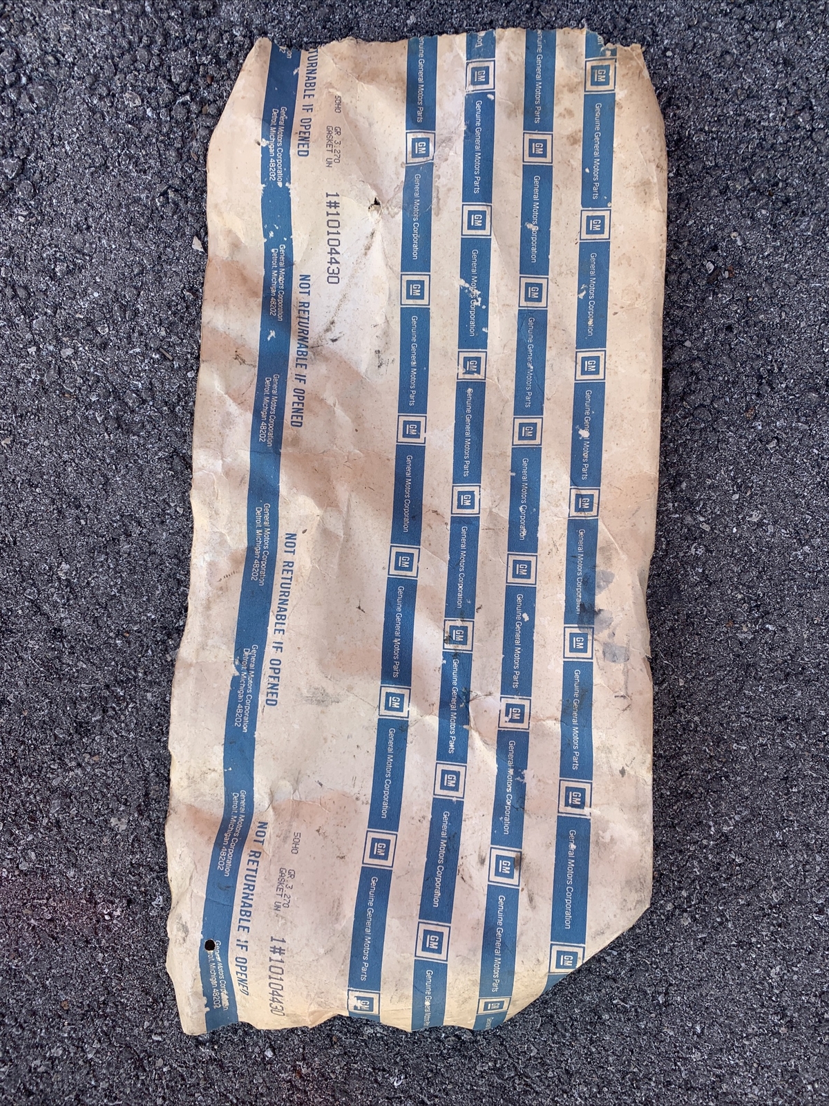 NOS GM 10104430 Gasket UN ORIGINAL GM