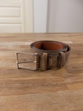 (NO CUSTOMS TAX) SANTONI brown classic suede ...