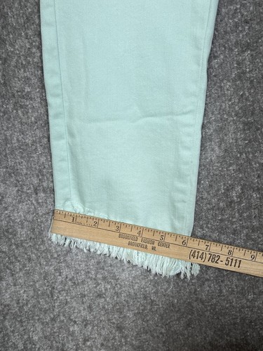 Falls Creek Girlfriend Cropped Jeans Girls Size XL 14-16 Stretch Pastel Green - Picture 11 of 11