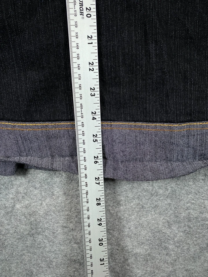 2B Real DIVA Denim Jean Dress Girls 10 12 Black Denim Brown Stitch Short Sleeve - Image 3 of 4