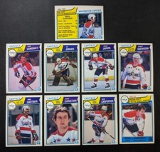 WASHINGTON CAPITALS 1983-84 O-Pee-Chee Hockey card lot (9)