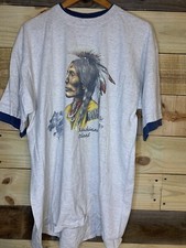 Native American Indian Vintage single stitch Tshirt ALORE TAG MADE IN USA XL