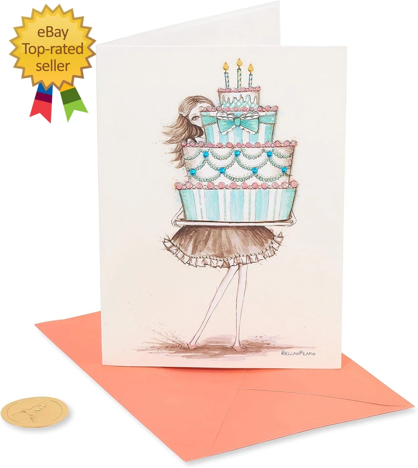 Tarjeta de cumpleaños de papiro para ella - Diseñada por Bella Pilar (Celebración que brilla Foto 4 de 4