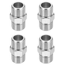 1/8 to 1/8 Air Brush Hose Adapter, 4PCS 1/8" BSP Male to 1/8" BSP Male