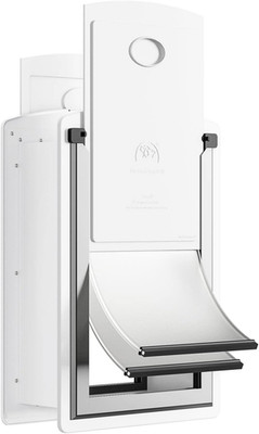 Energy Efficient Cat Door for Wall with Steel Frame & Magnetic Flaps