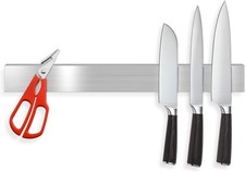 Magnetic Wall Knife Holder – Strong Knife Rack Strip – Aluminium / Steel / Bambo