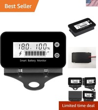 Waterproof Battery Monitor 7-100V Tester with Bracket, Temp  Alarm