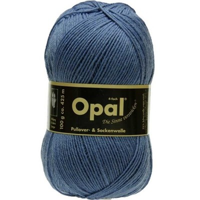 Opal Sock Yarn Uni Solid superwash 4-ply 100g/465yd, #5195 Denim Blue