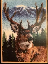 Carin Classics Buck Deer Head Latch Hook Rug Kit