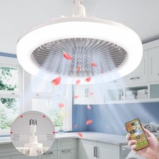 Lampe Ventilateur Plafond,Luminaire Ventilateur Plafonnier,E27 Lustre Ventila...
