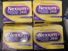 Nexium 24HR Heartburn Relief 20MG:4 BOXES OF 42 168 CAPS TOTAL-BulkSAVE EXP '28