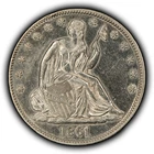 1861 50c Seated Liberty Silver Half Dollar - Civil War Year - AU/UNC - SKU-B5852