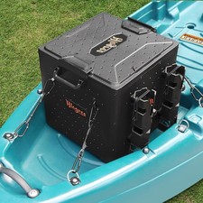 FlexCrate Kayak Fishing Crate with 4 Rod Holders, 13''x13''x13''