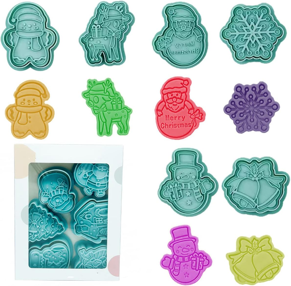 6 Pcs Ausstechformen Weihnachten,Keksausstecher Weihnachts Ausstecher PläTzchen-image