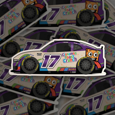 2025 Chris Buescher Cinnamon Toast Crunch NASCAR Sticker