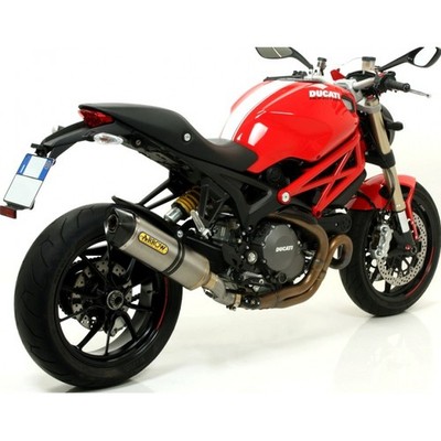Endschalldämpfer Race-Tech Aluminium, Carbon-Endkappe Arrow mit ABE für Ducati