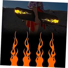 Orange 7.8" Flame Reflective Sticker for Cars Vinyl Racing Sports