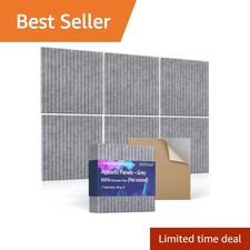 ArtVivid 24x24in Grey Acoustic Panels 6 Pack