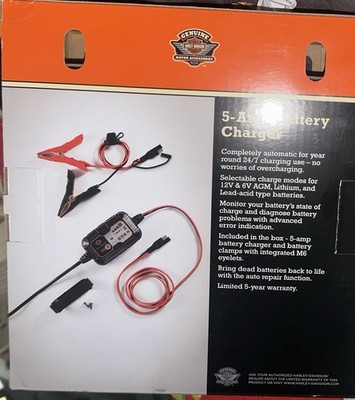 Harley-Davidson 5.0 Amp Dual-Mode Battery Charger 66000309 for