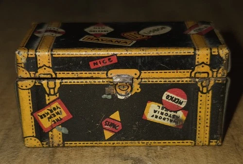 Vintage Marx Toys Tin Litho Steamer Trunk Made In USA