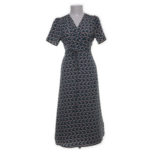 Ikoone&Bianka, Wickelkleid, Größe: M/L, Blau/Mehrfarbig, Polyester, Chevron #DPf