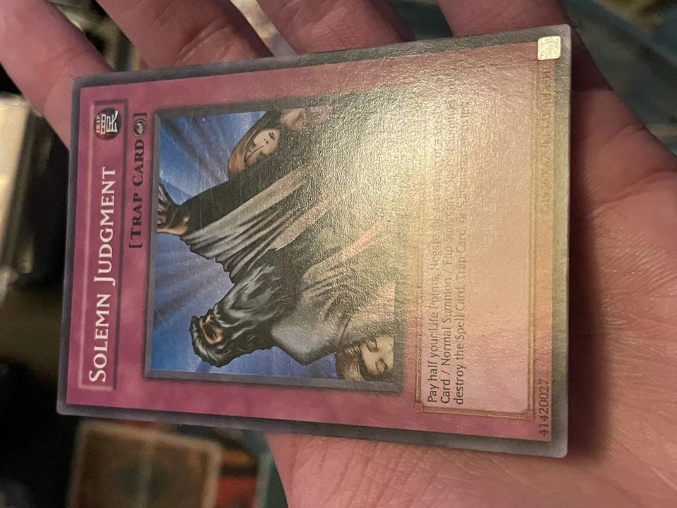 1996 Yu-Gi-Oh! LP Retro Pack Unlimited Solemn Judgment RP01-EN045 Original print - Image 4 of 4