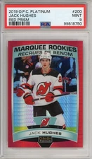 2019-20 O-Pee-Chee OPC Platinum Jack Hughes Red Prism /199 Mint PSA 9