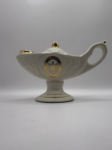 Vintage White Ceramic Florence Nightingale Lamp Rose State College 6”