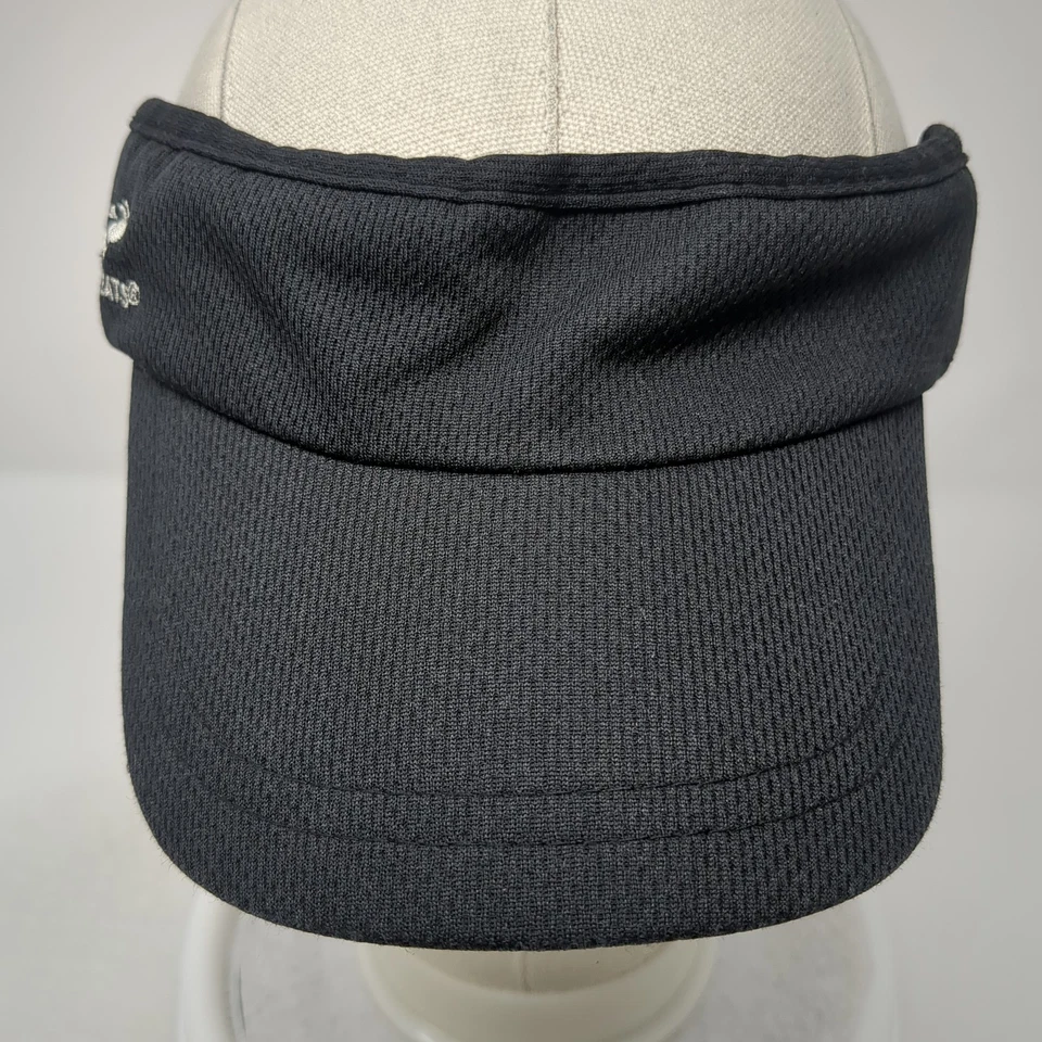 Headsweats Fitted Visor Hat Black One Size Embroidered Stretch Outdoor - Image 2 of 4