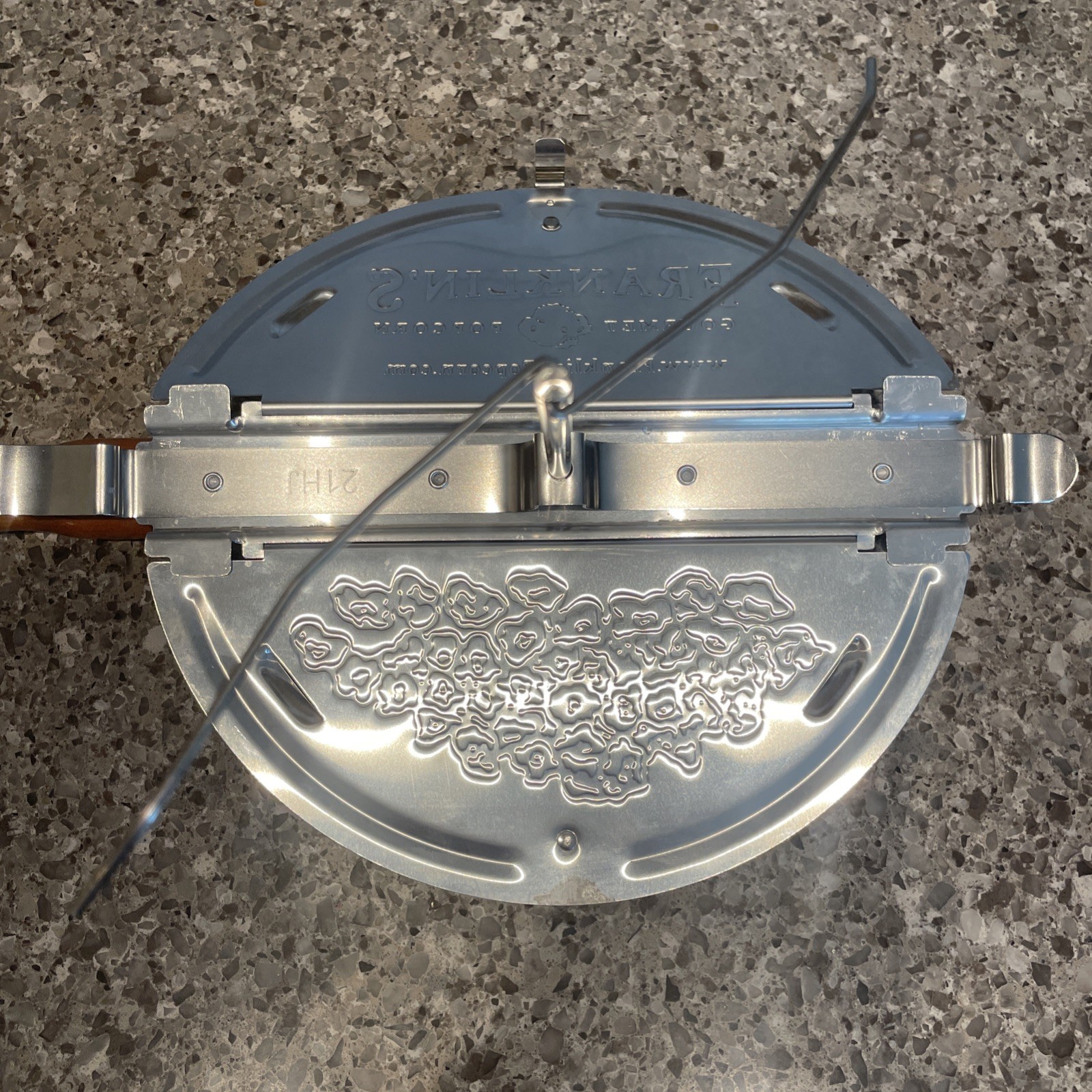 Franklin’s Gourmet Black Whirley Pop Popcorn Popper All Metal Gears 6 Quart New!