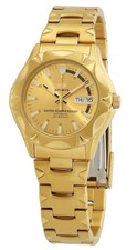 Seiko 5 Sports Gold Tone Gold Dial 23 Jewels Automatic SNZ450J1 100M Pour Homme
