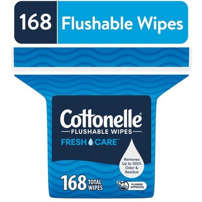 Cottonelle Fresh Care Wet Wipes, Flushable Resealable Bag, Gentle Hygienic