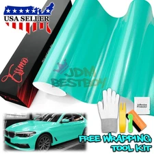 ESSMO PET Super Gloss Metallic Teal Car Vehicle Vinyl Wrap Decal Like Paint