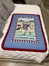 Vintage Cowboy Kids Quilt Home on the Range Western Theme Baby Toddler Blanket