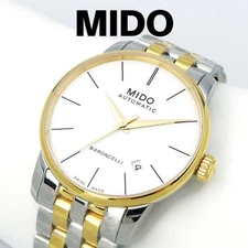 MIDO Baroncelli II Automatic Swiss Watch Silver Gold Luxury Design