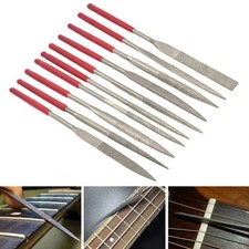 Efficient Guitar File Set for Repairing 10pcs Nut Saddle Slot Grinding Files