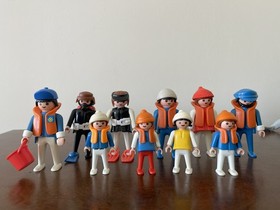 VINTAGE  PLAYMOBIL Sailboat, ALPHA 800, Shark& Figures Mixed Lot Summer Fun Vaca