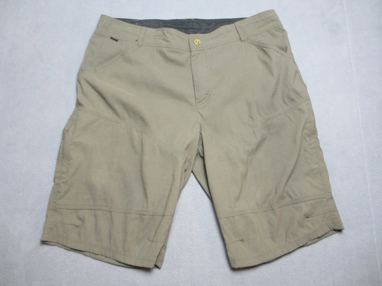 Kuhl Shorts Mens 40 Olive Green Nylon Stretch Cargo Renegade Hiking Outdoor