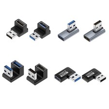 USB C 90 Degree Adapter 2 Pack , USB C Male to Female L Shape Right Angle Conne