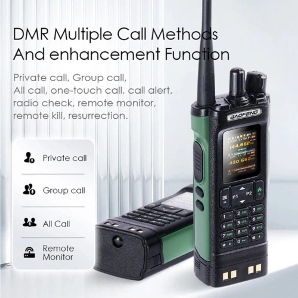 BAOFENG DM-32 GPS Walkie Talkie Long Range 8W Multi Band DMR Digital Radio - Image 4 of 4