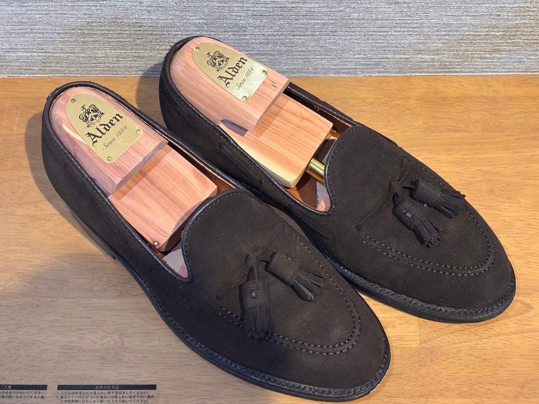 Alden Shoes 666 Suede Tassel Loafers Dark Brown Aberdeen Last Men
