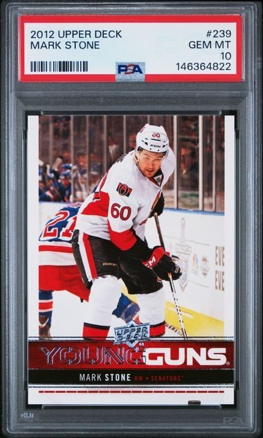 2012-13 Upper Deck Young Guns #239 Mark Stone RC Rookie Card PSA 10 Gem Mint