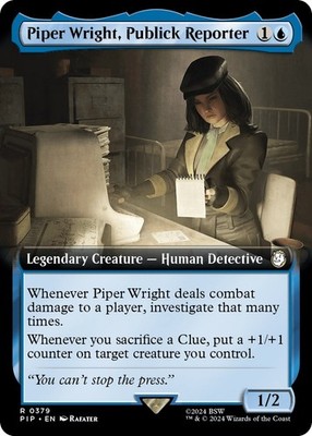 Piper Wright, Publick Reporter (Extended Art) - NM MTG Universes Beyond: Fallout